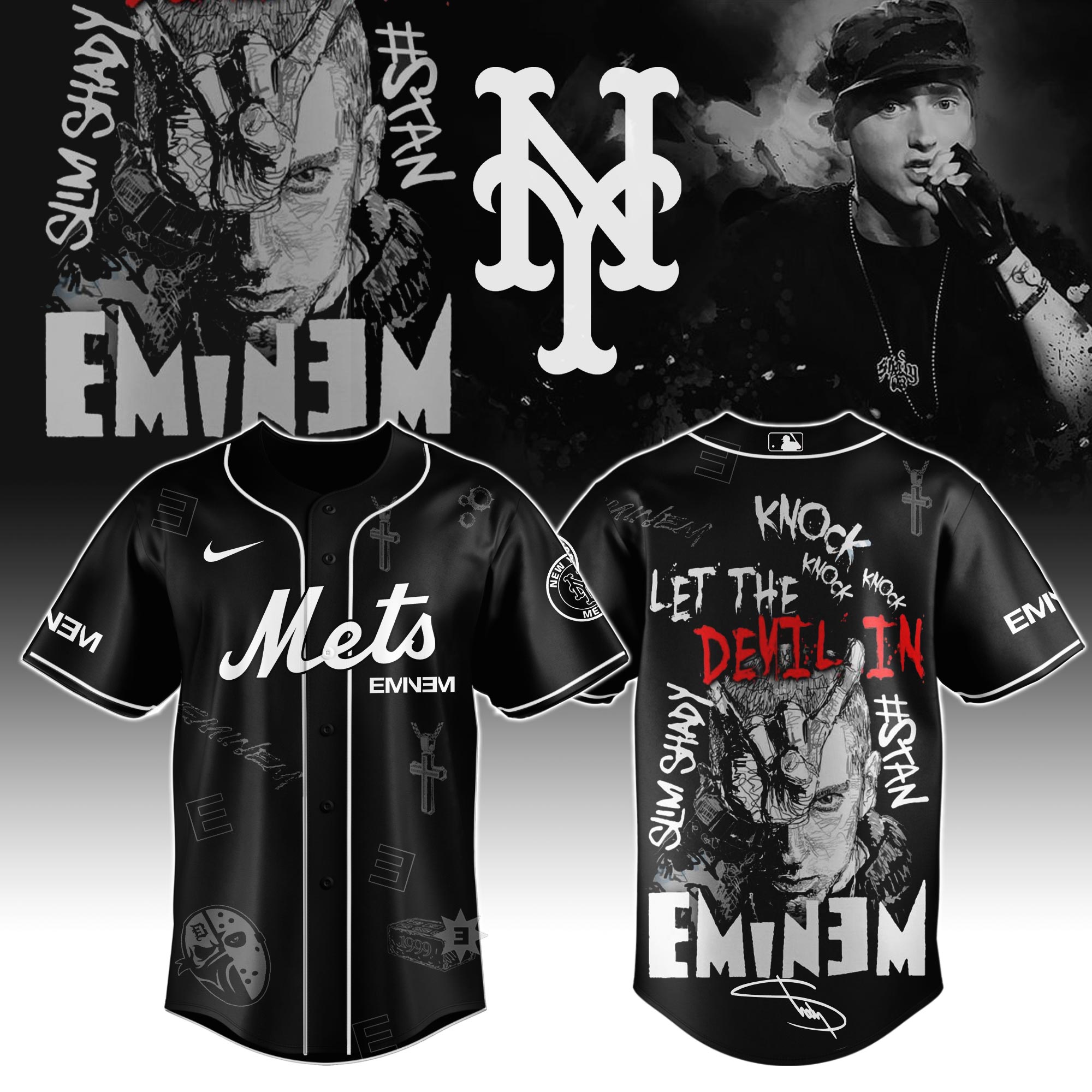 New York Mets MLB x Eminem Stans' To Launch In Theatres Worldwide Personalized Baseball Jersey For Fans