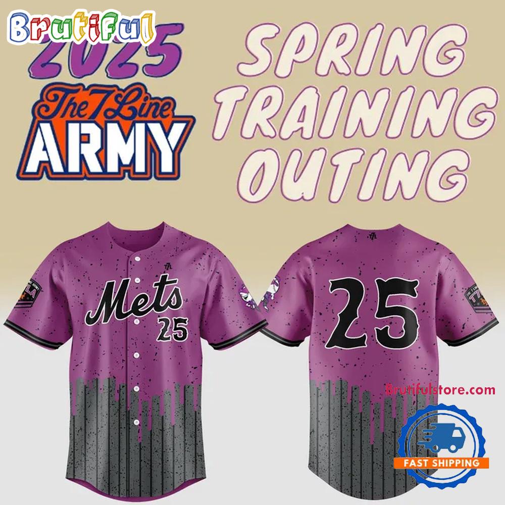 New York Mets The 7 Line Army Spring Training Outing 2025 Jersey Shirt