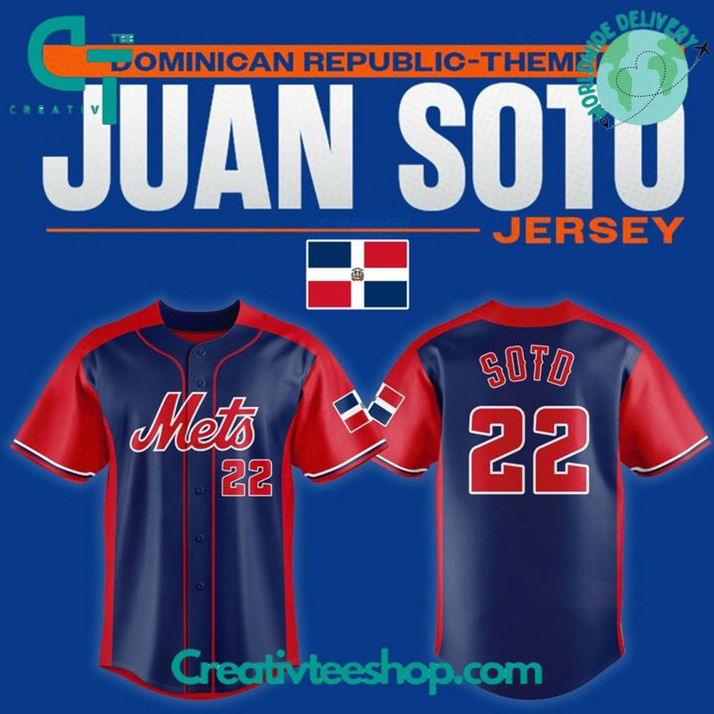 New York Mets x Juan Soto Dominican Republic-Themed Baseball Jersey
