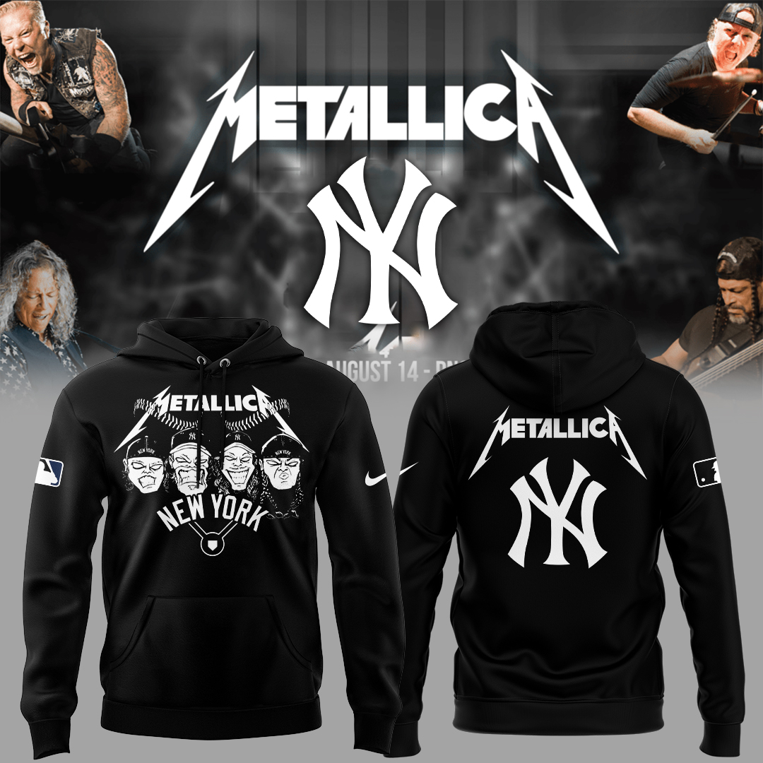 New York Yankees Baseball Metallica Night Hoodie Gifts For Baseball Players
