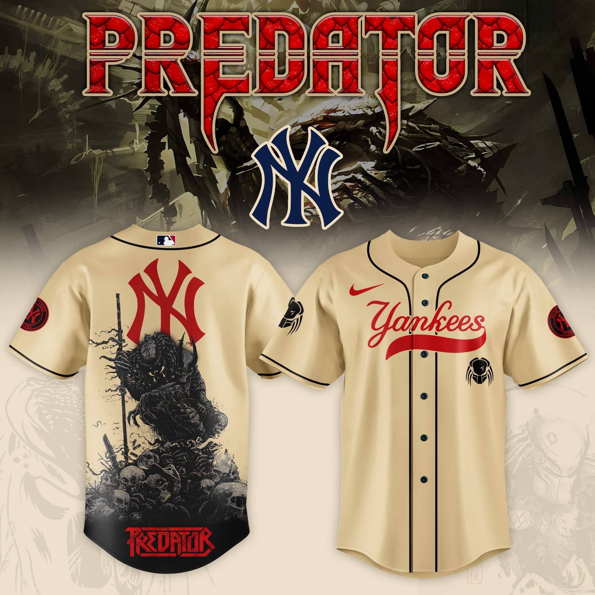 New York Yankees MLB x Predator Personalized Baseball Jersey For Fans