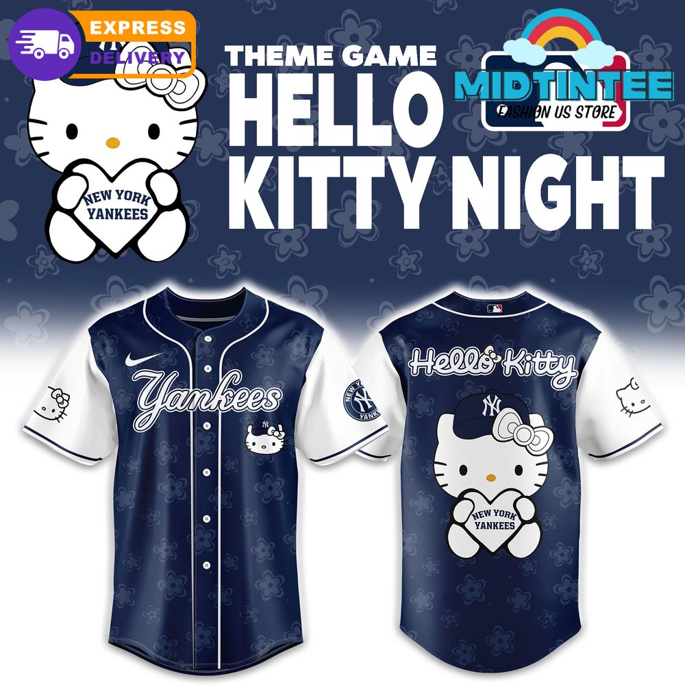 New York Yankees Theme Game Hello Kitty Night Baseball Jersey