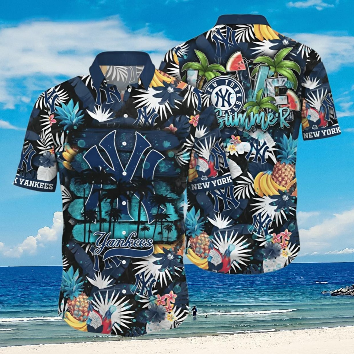 New York Yankees Tropical Summer Aloha Hawaiian Shirt for Men And Women Gift For Sport Music Fans