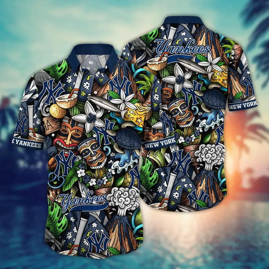 New York Yankees Tropical Totem Aloha Hawaiian Shirt for Men And Women Gift For Sport Music Fans