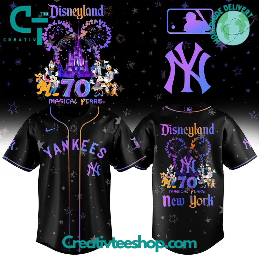 New York Yankees x Disneyland 70th Anniversary Special Baseball Jersey