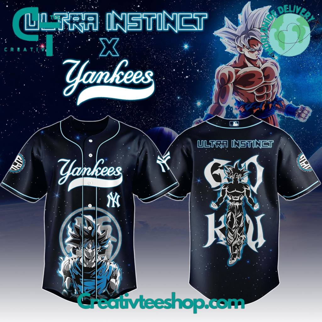 New York Yankees x Goku Ultra Instinct Baseball Jersey
