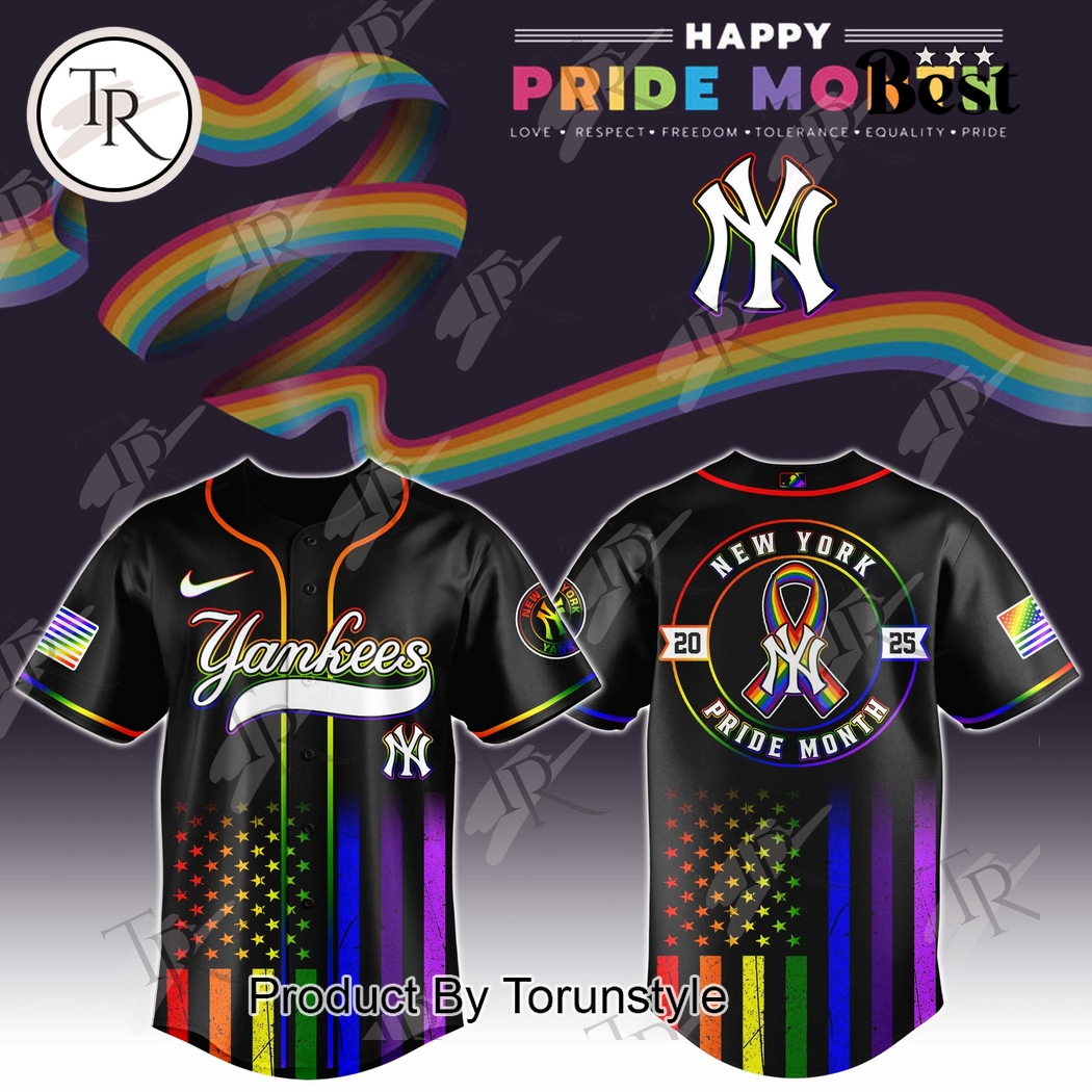 New York Yankees X Happy Pride Month 2025 Baseball Jersey