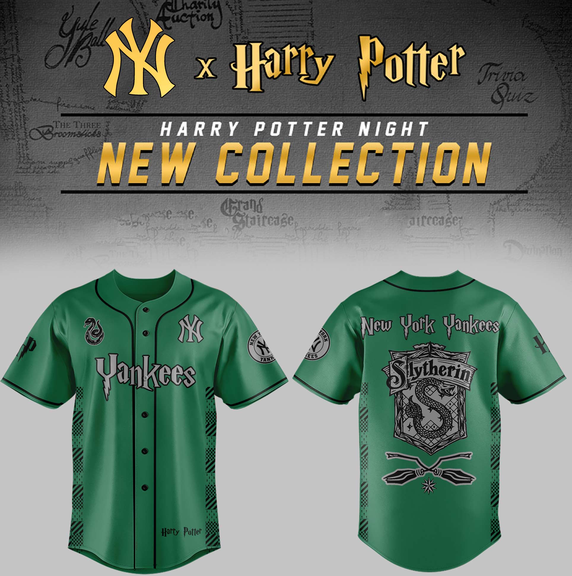 New York Yankees x Harry Potter Night Slytherin House Jersey Gift For Baseball Lover