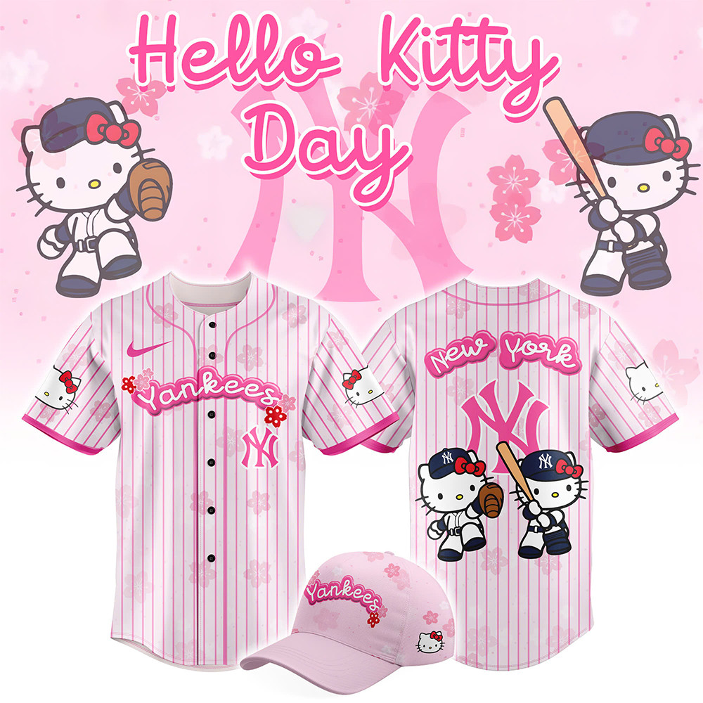 New York Yankees x Hello Kitty 2025 Jersey Best Gifts For Baseball Fans