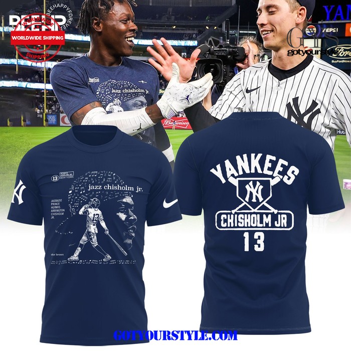 New York Yankees x Jazz Chisholm Jr 2024 Blue Shirt Gift For Sport Music Fans