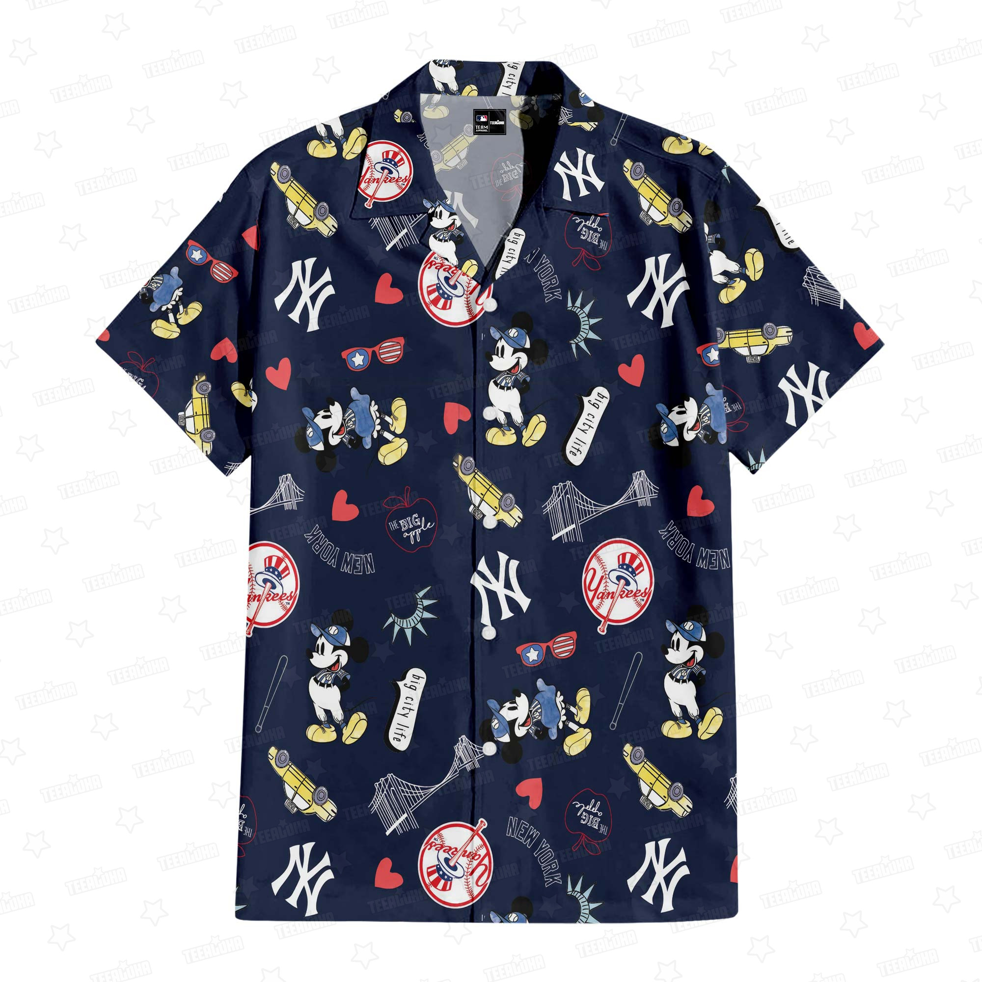 New York Yankees x Mickey Mouse Aloha Hawaiian Shirt for Men And Women Gift For Sport Music Fans