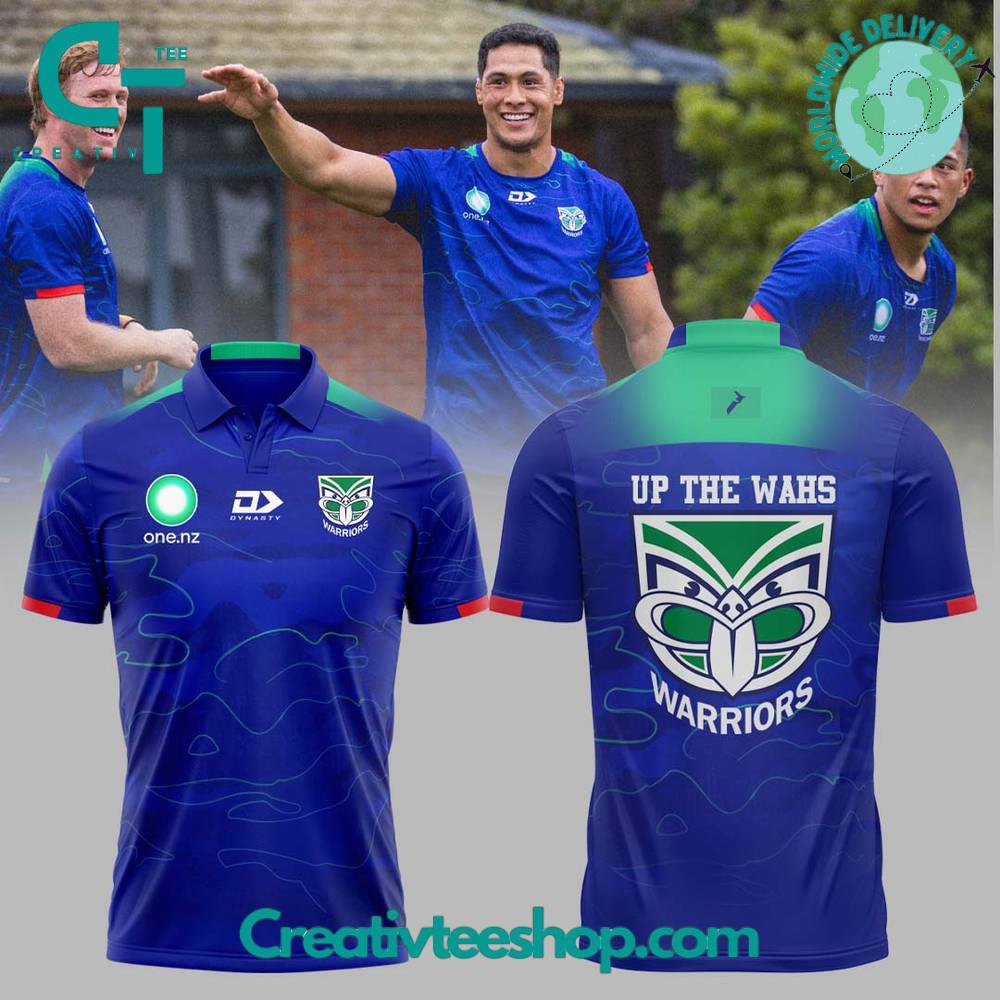 New Zealand Warriors 2024 Up The Wahs Maroon Training Polo Shirt
