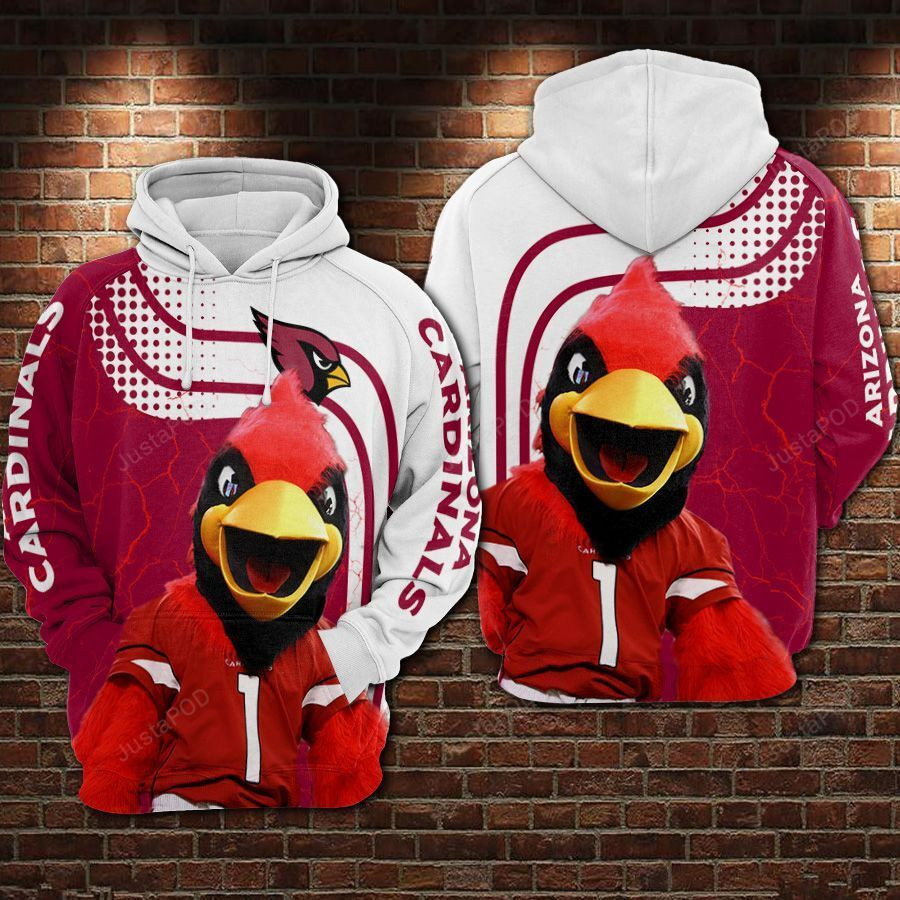 NFL Arizona Cardinals Nfl Football Mascot Hoodie  Zip Hoodie