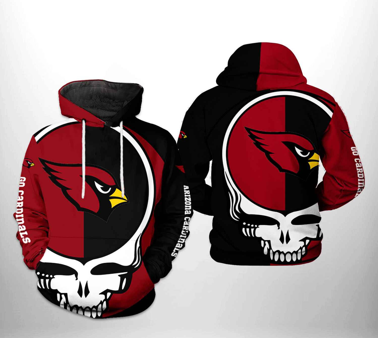 NFL Arizona Cardinals NFL Grateful Dead Hoodie  Zip Hoodie