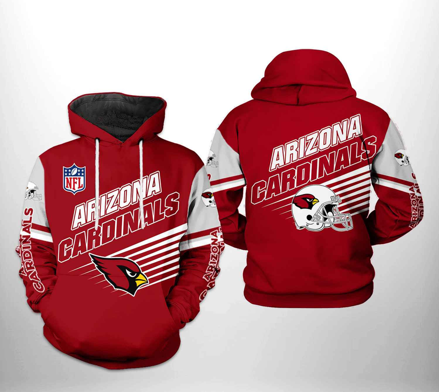NFL Arizona Cardinals NFL Team Hoodie  Zip Hoodie Version 2860