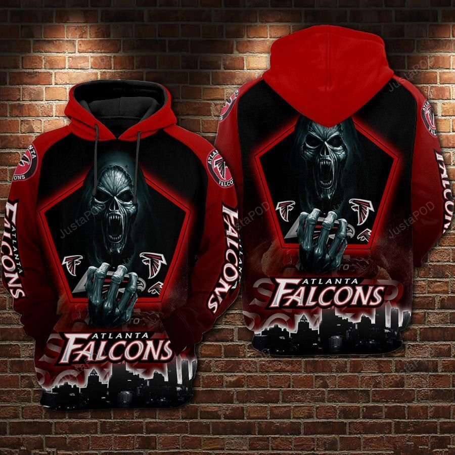 NFL Atlanta Falcons Nfl Football Skull Death Hoodie  Zip Hoodie