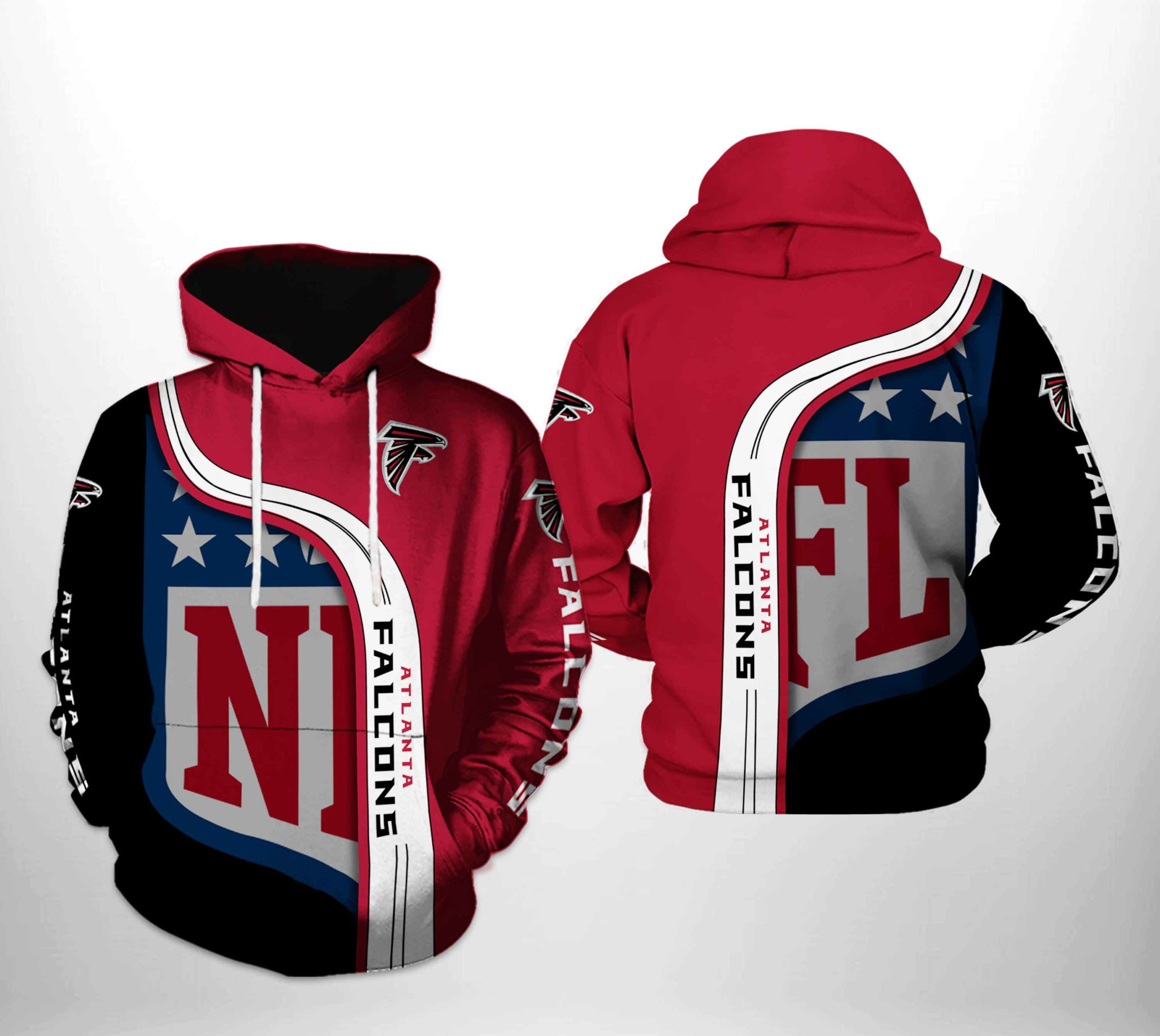 NFL Atlanta Falcons NFL Team Hoodie  Zip Hoodie Version 2893