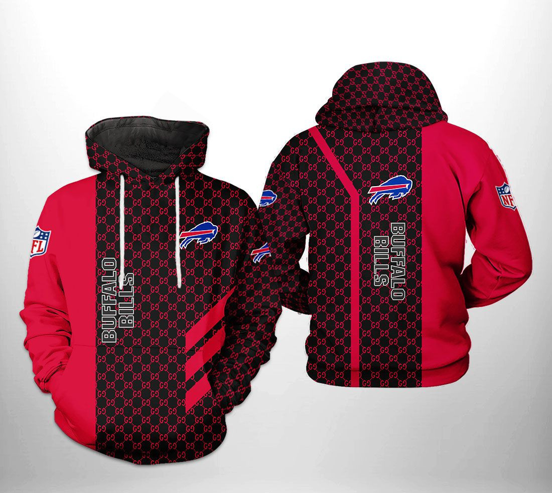 NFL Buffalo Bills Red NFL Hoodie  Zip Hoodie Version 2617