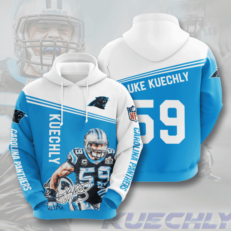 NFL Carolina Panthers Kuechly 59 Hoodie  Zip Hoodie Version 1087