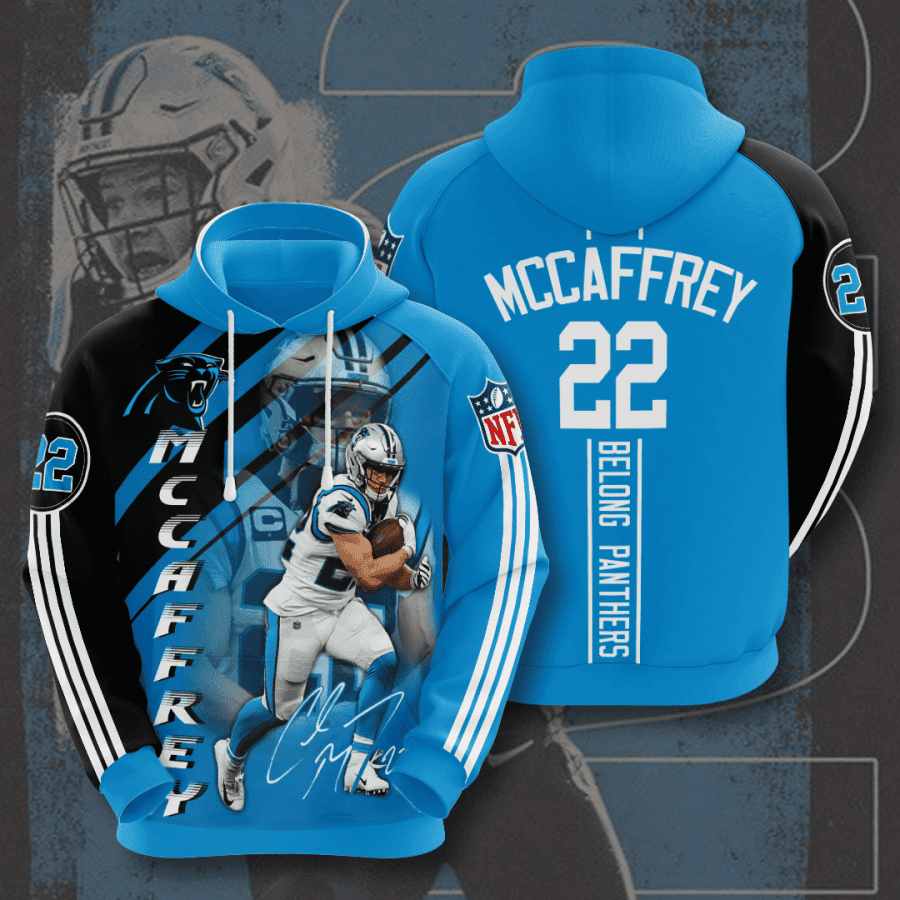 NFL Carolina Panthers NFL 22 Christian McCaffrey Hoodie  Zip Hoodie