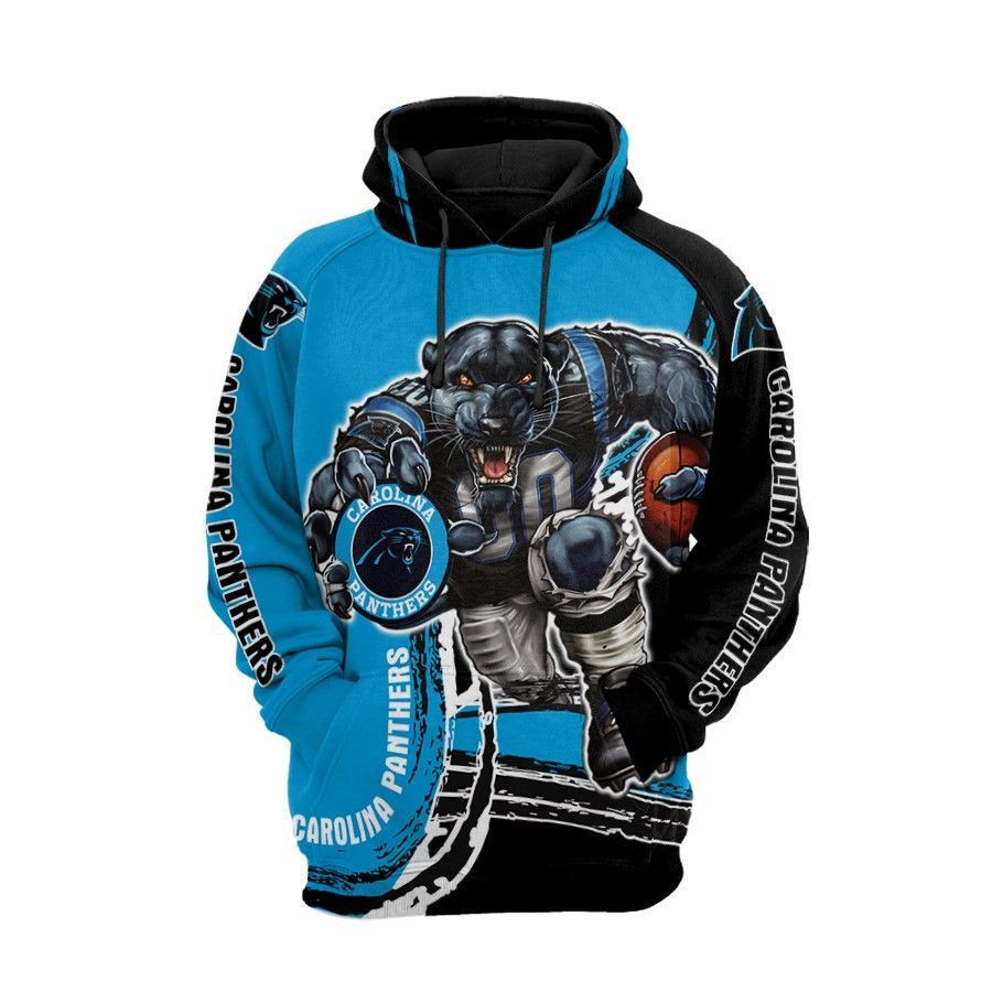 NFL Carolina Panthers Nfl Football Claws Blue Hoodie  Zip Hoodie Version 2125