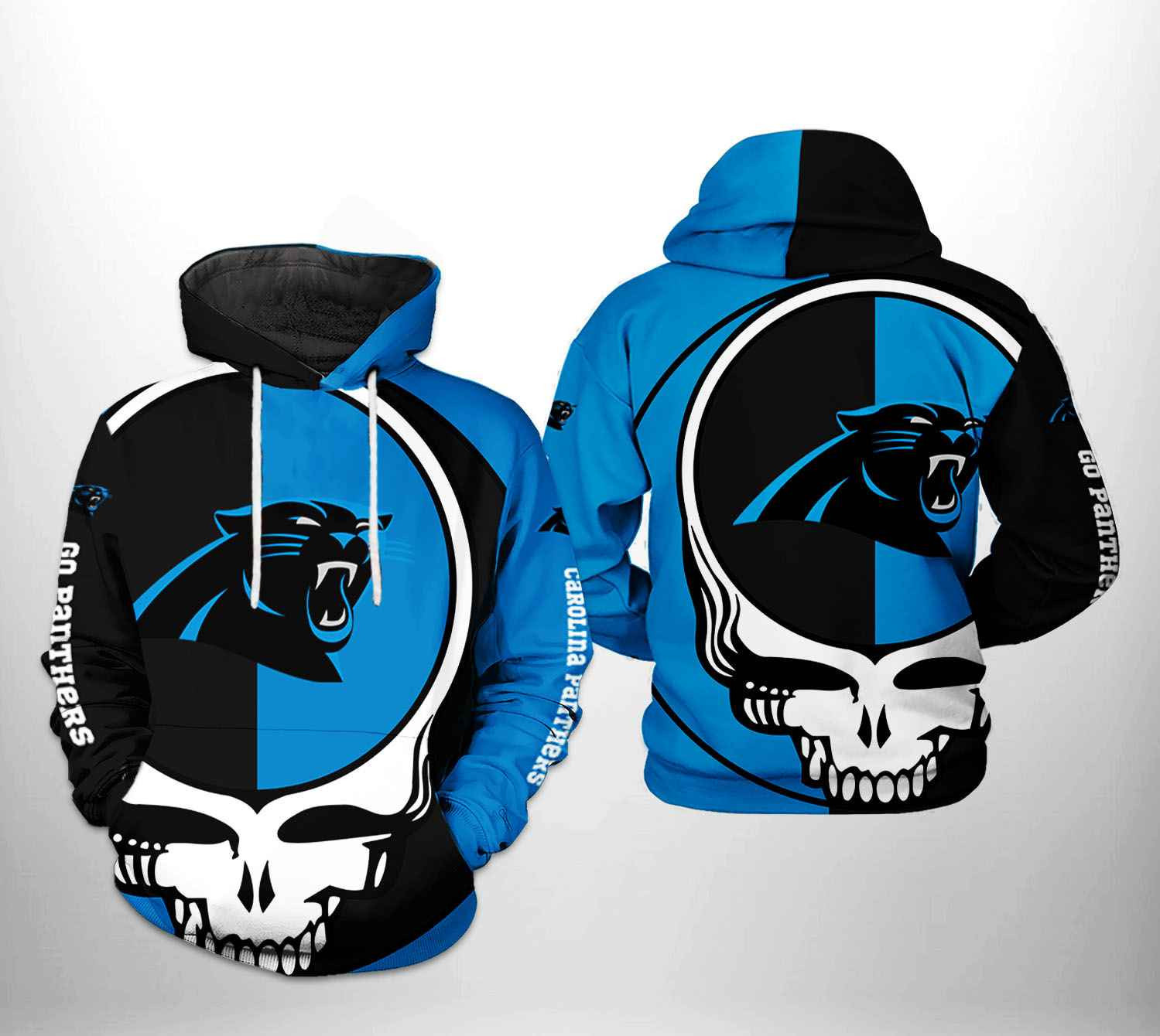 NFL Carolina Panthers NFL Grateful Dead Hoodie  Zip Hoodie