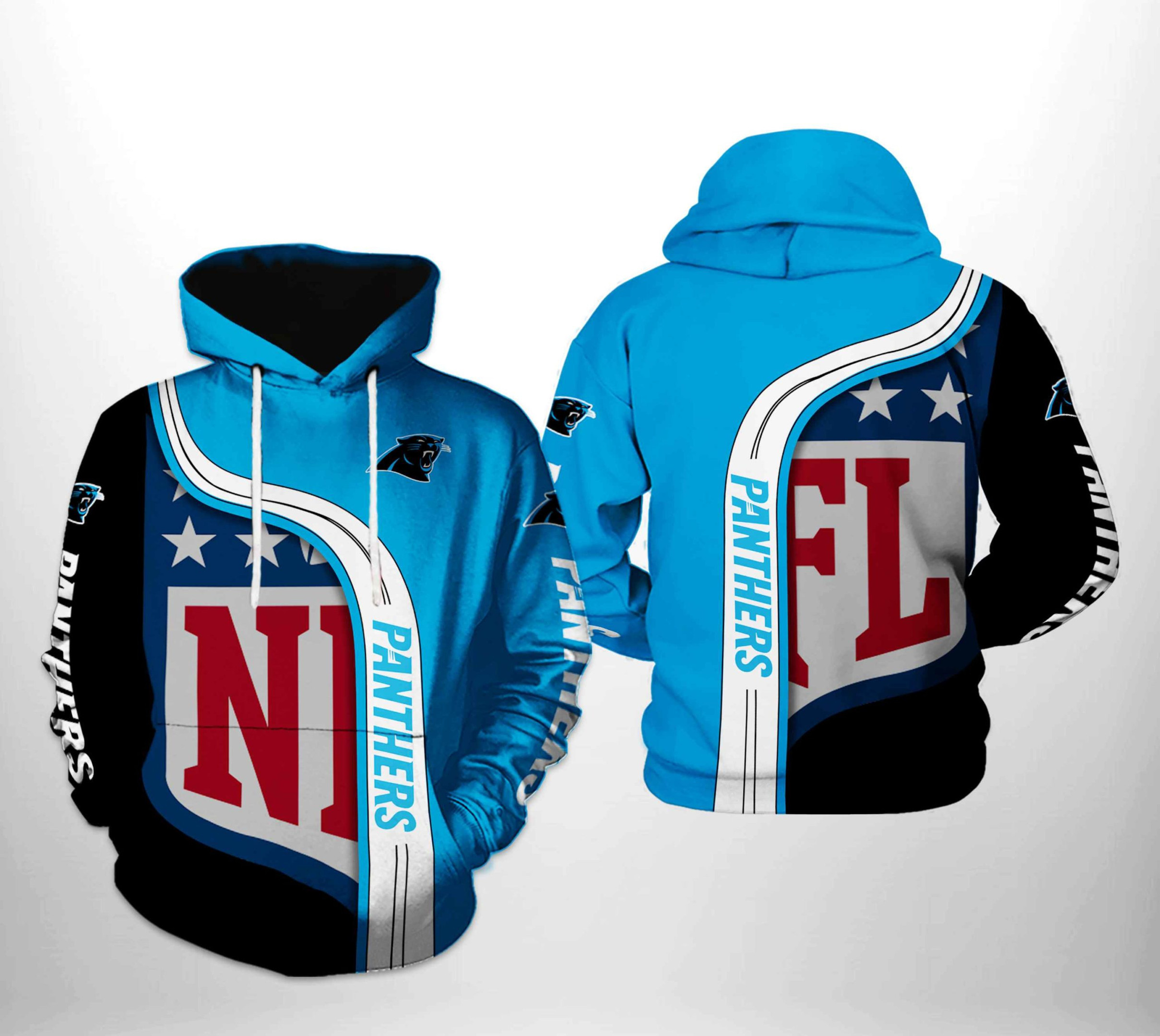 NFL Carolina Panthers NFL Team Hoodie  Zip Hoodie Version 1762