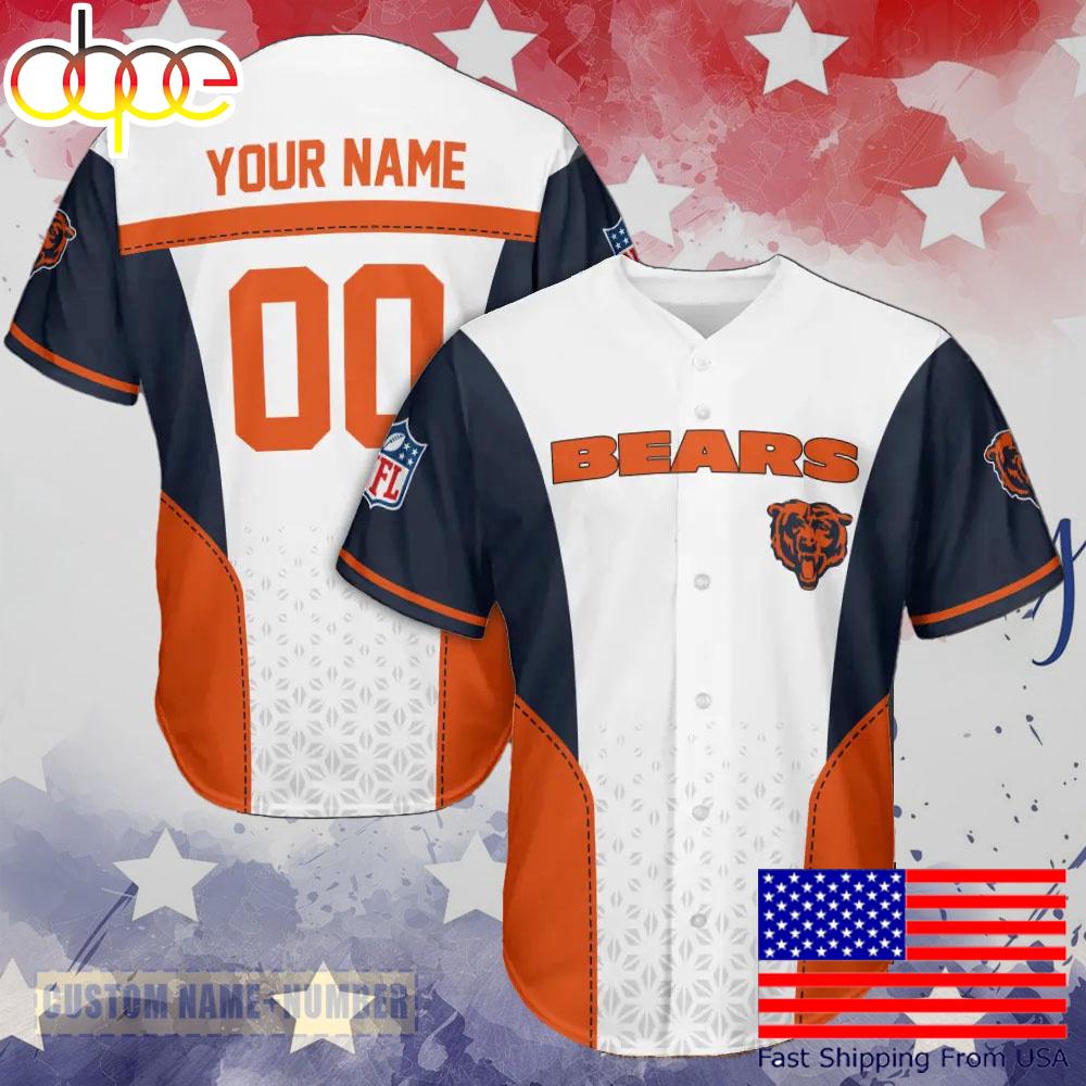 NFL Chicago Bears Basic Design 2025 Custom Name Baseball Jersey , NFL Fan Jersey 