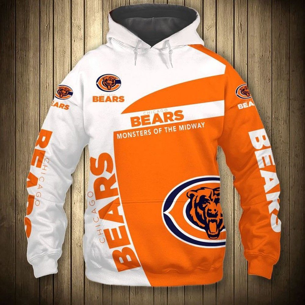 NFL Chicago Bears NFL Hoodie  Zip Hoodie Version 1950