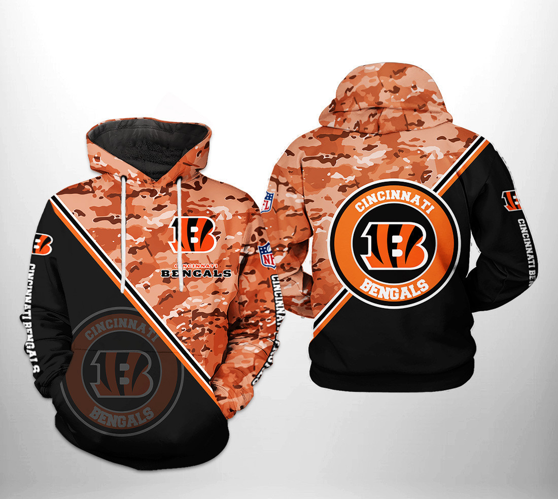 NFL Cincinnati Bengals NFL Camo Team Hoodie  Zip Hoodie