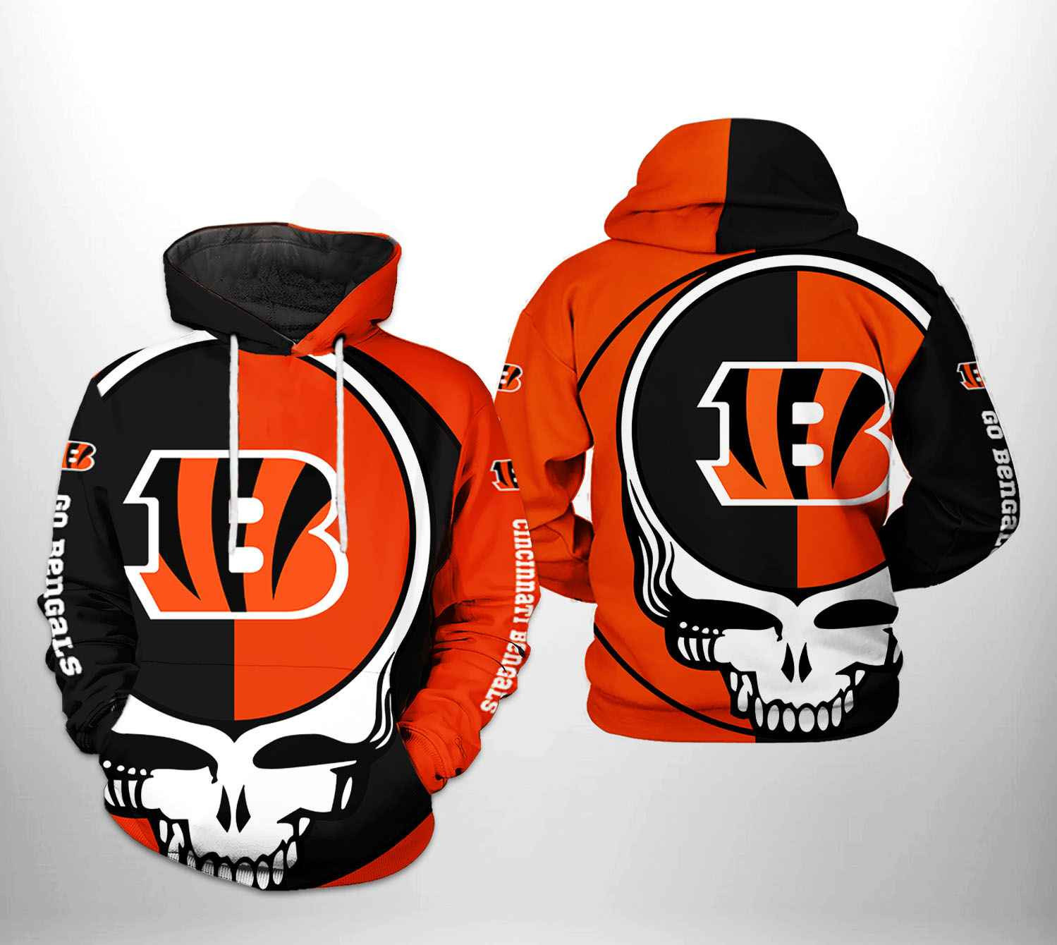 NFL Cincinnati Bengals NFL Grateful Dead Hoodie  Zip Hoodie