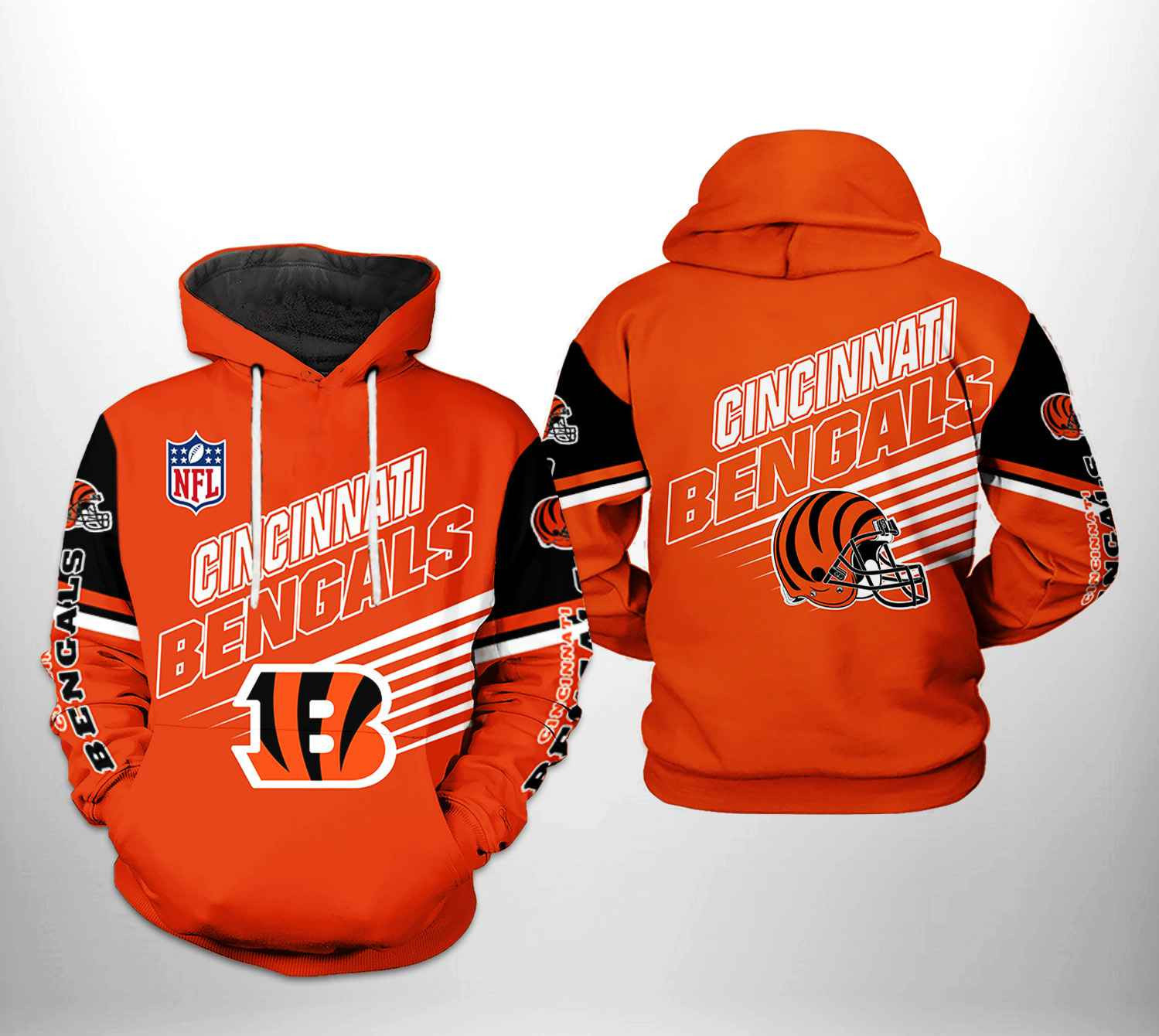NFL Cincinnati Bengals NFL Team Hoodie  Zip Hoodie Version 933