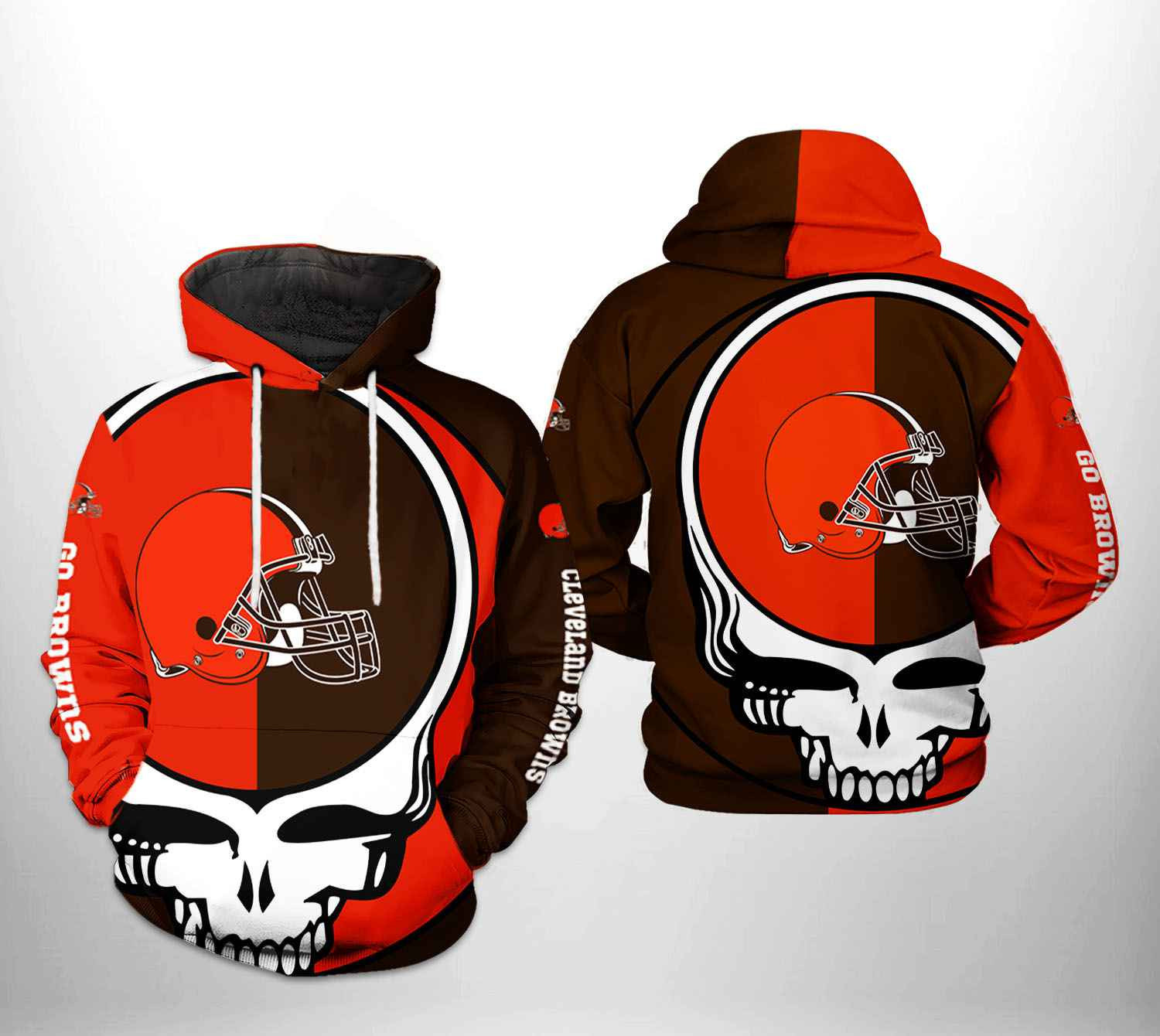 NFL Cleveland Browns NFL Grateful Dead Hoodie  Zip Hoodie