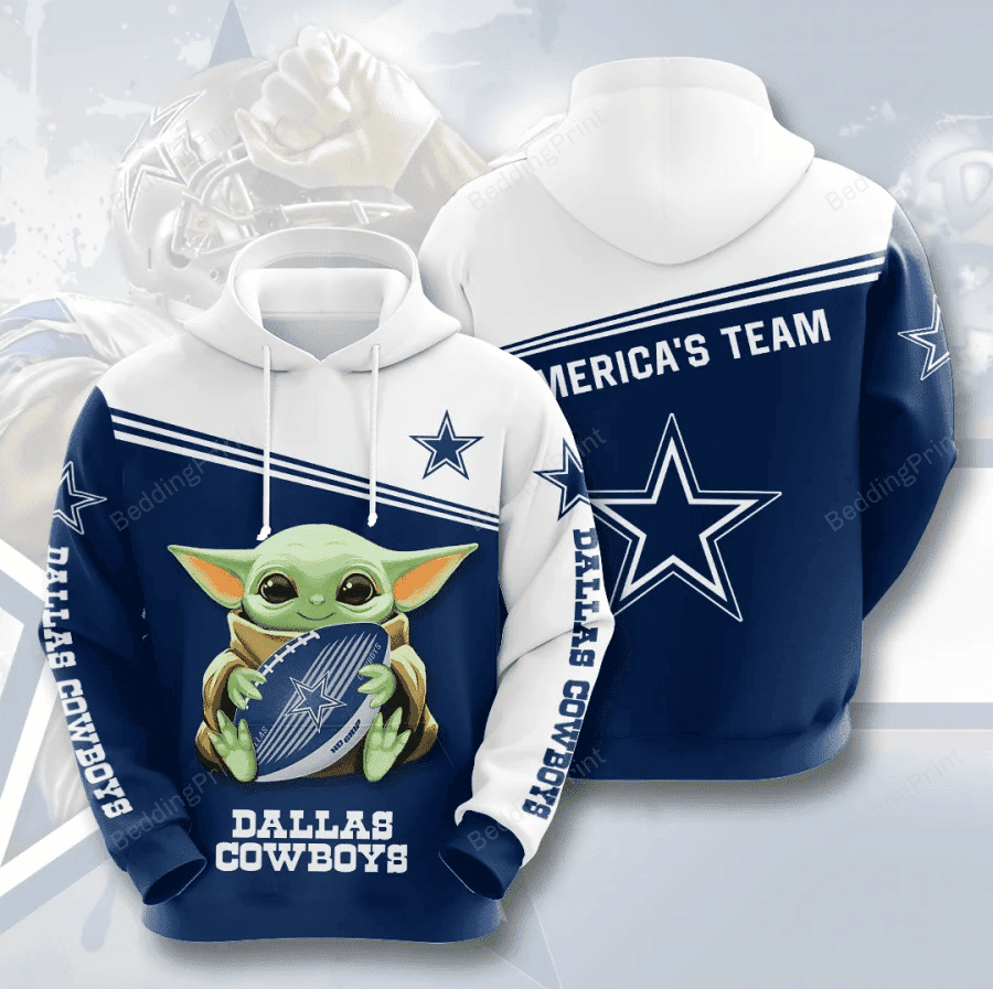 NFL Dallas Cowboys Baby Yoda Hoodie  Zip Hoodie
