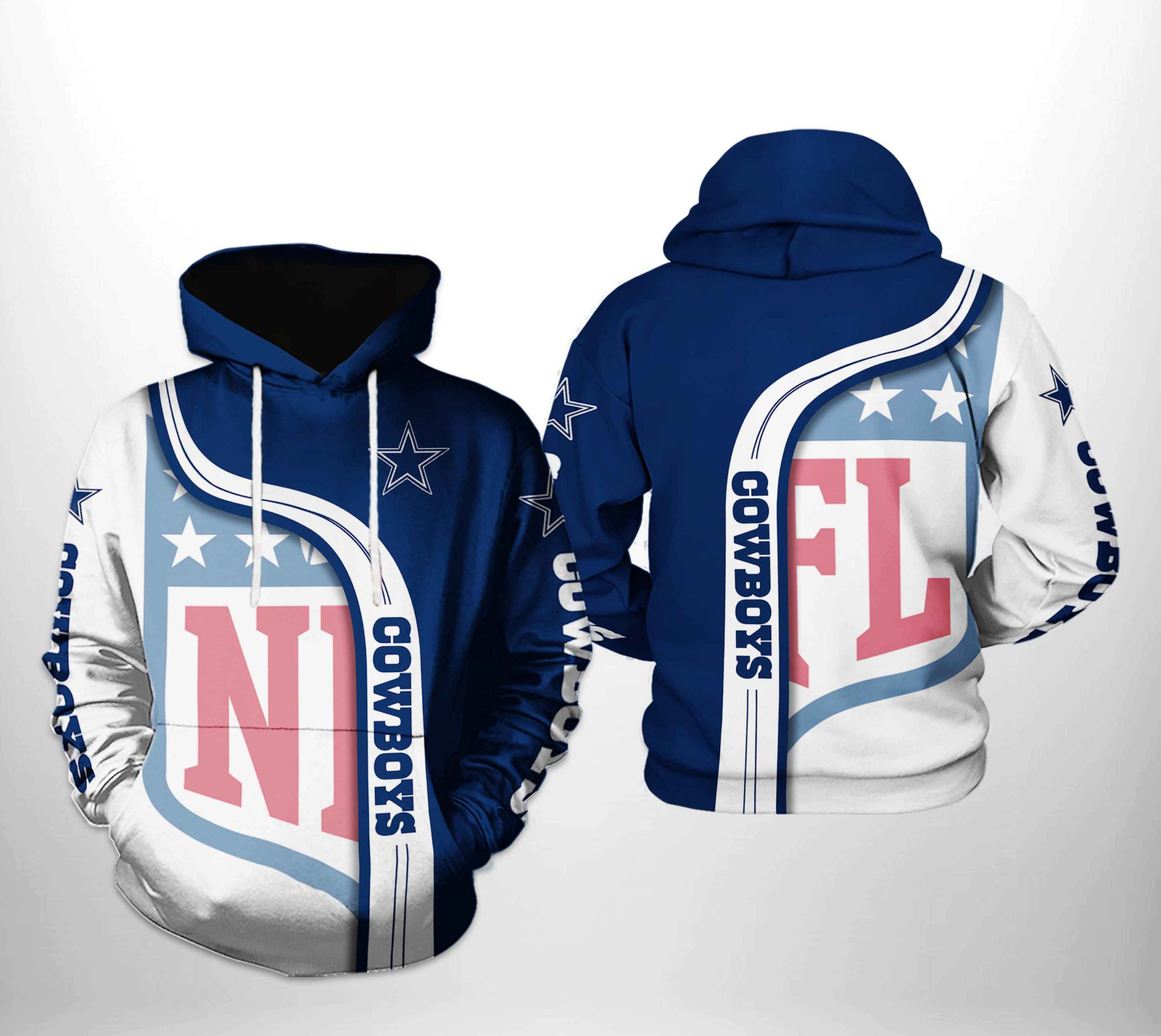 NFL Dallas Cowboys NFL Team Hoodie  Zip Hoodie Version 2690
