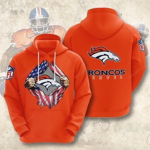 NFL Denver Broncos American Ripped 2020 Hoodie  Zip Hoodie