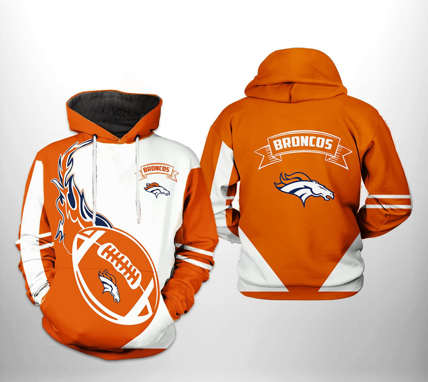 NFL Denver Broncos NFL Classic Hoodie  Zip Hoodie