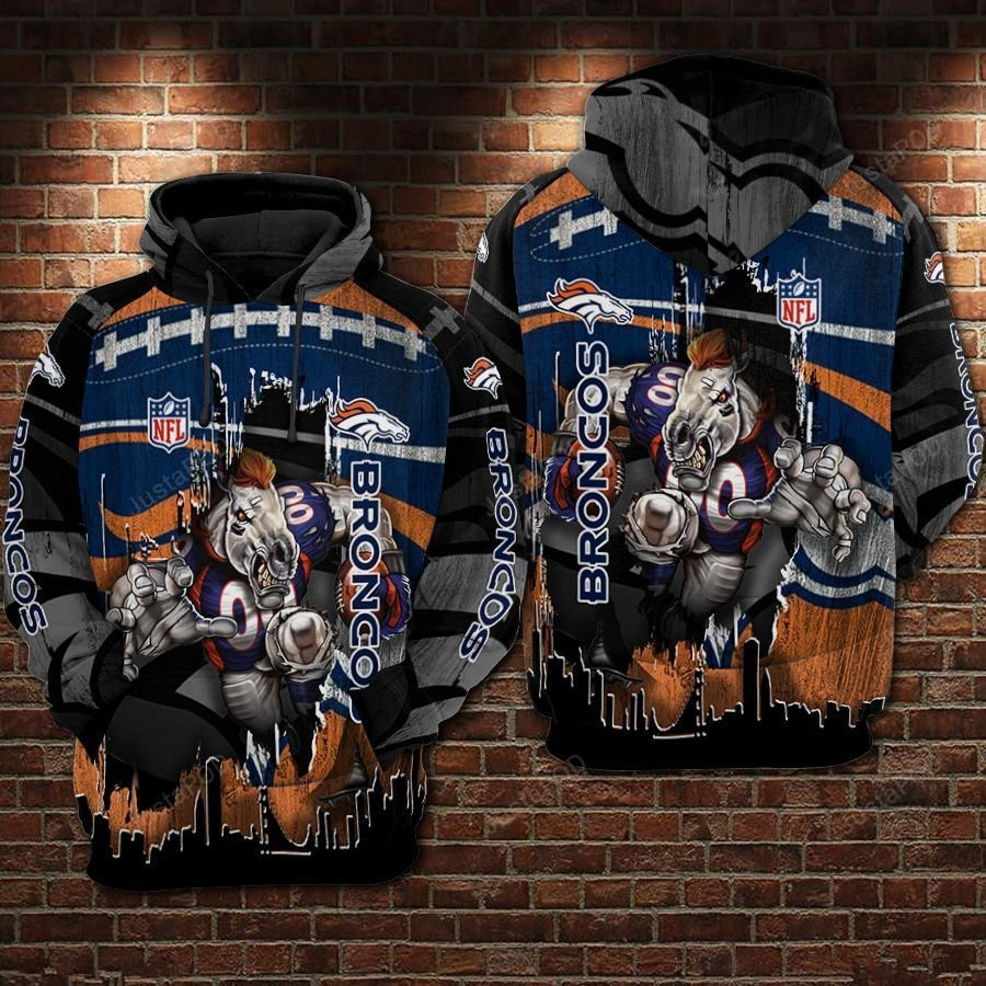 NFL Denver Broncos Nfl Football Limeted Hoodie  Zip Hoodie