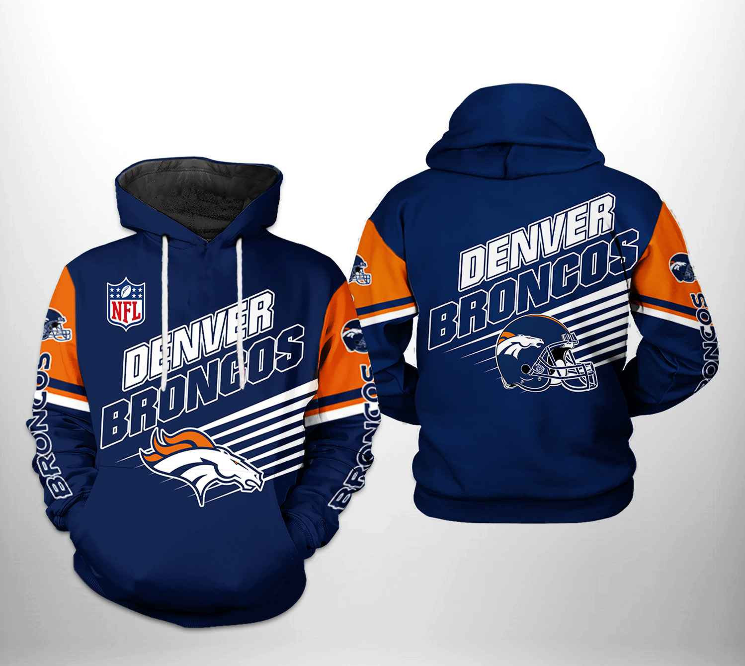NFL Denver Broncos NFL Team Hoodie  Zip Hoodie Version 1688