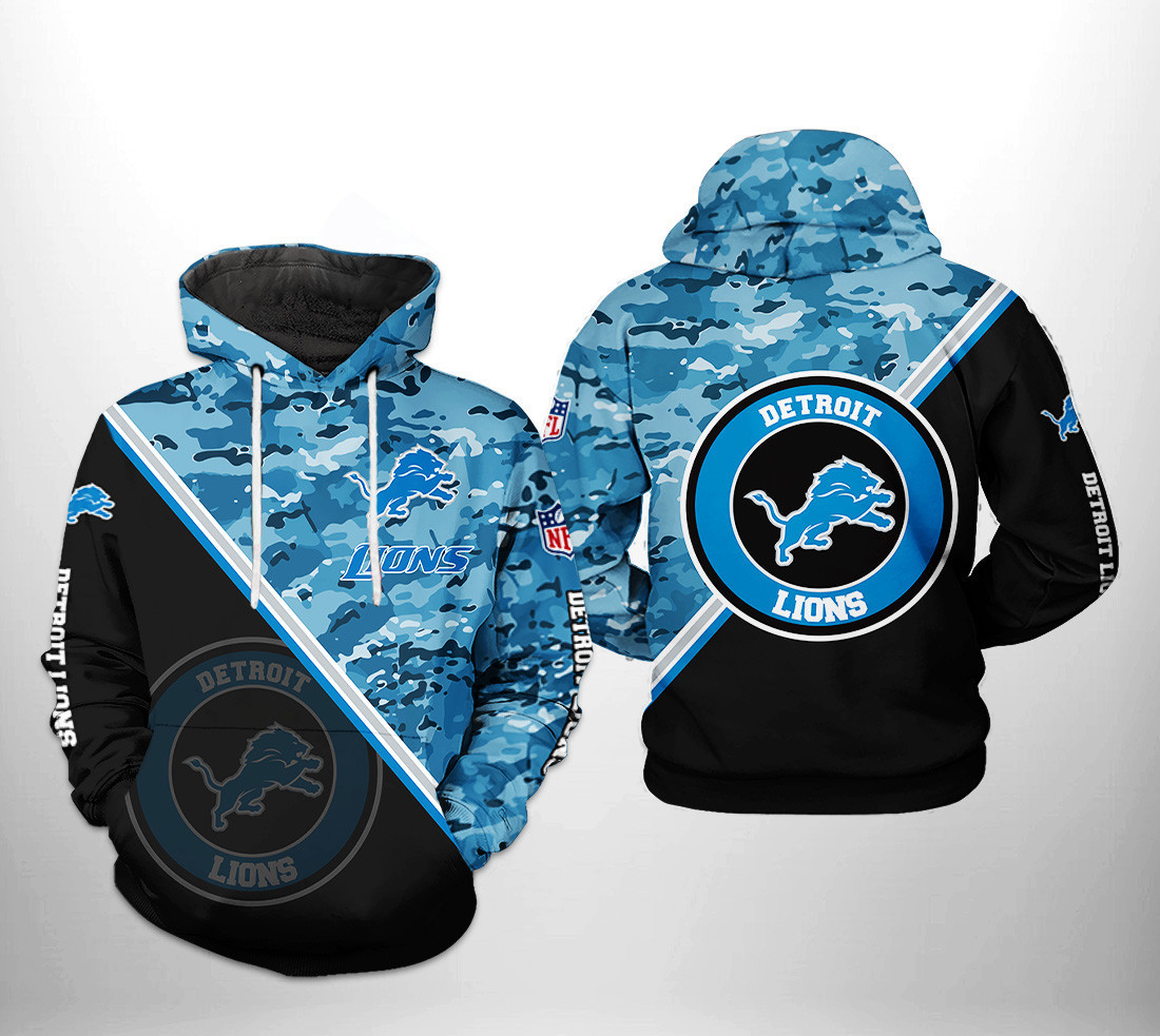 NFL Detroit Lions NFL Camo Team Hoodie  Zip Hoodie