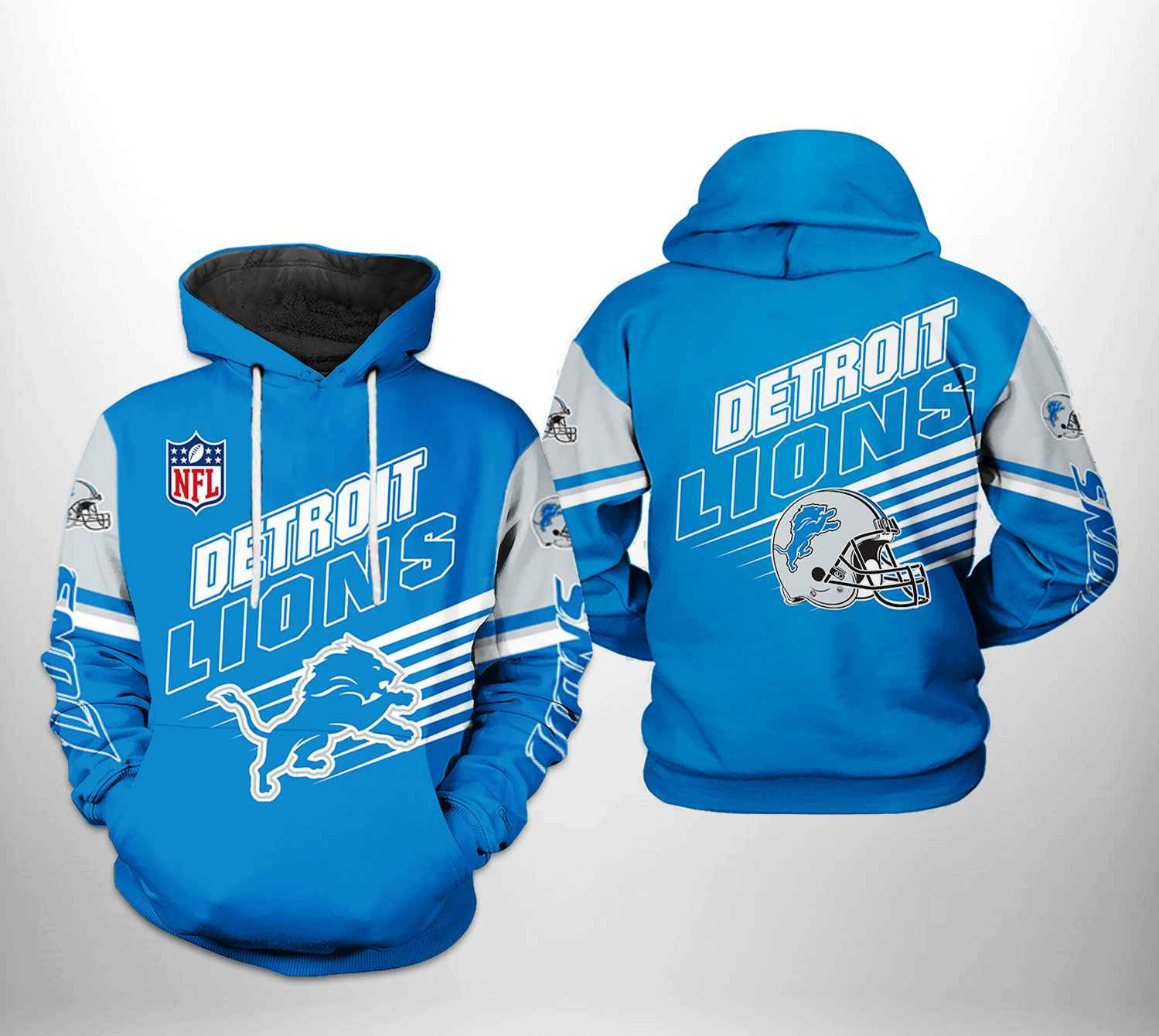 NFL Detroit Lions NFL Team Hoodie  Zip Hoodie Version 1824