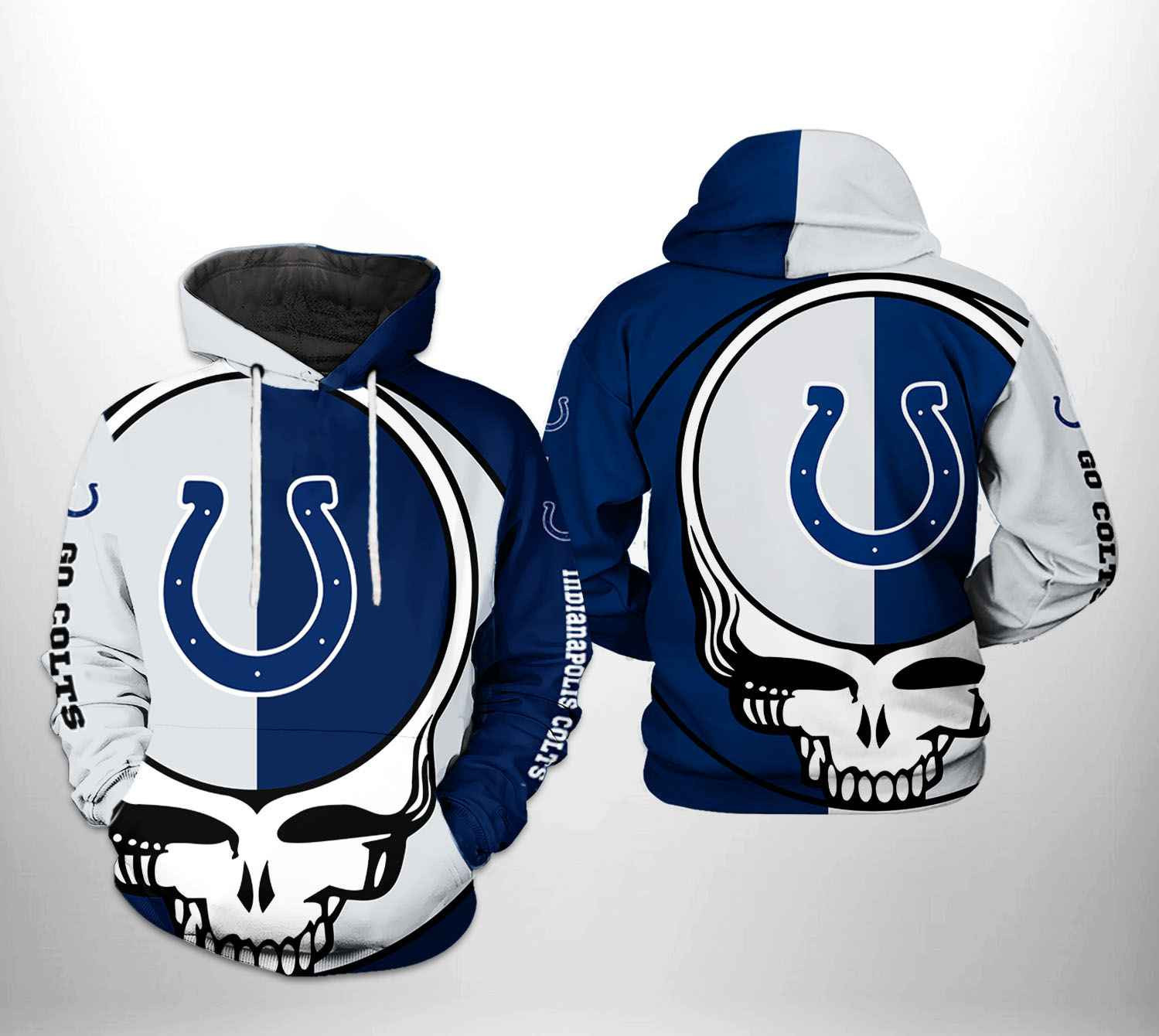NFL Indianapolis Colts NFL Grateful Dead Hoodie  Zip Hoodie