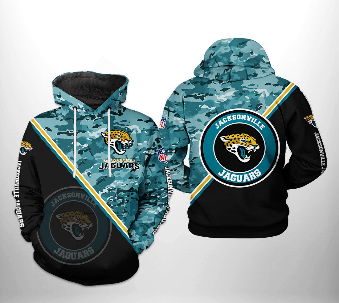 NFL Jacksonville Jaguars NFL Camo Team Hoodie  Zip Hoodie