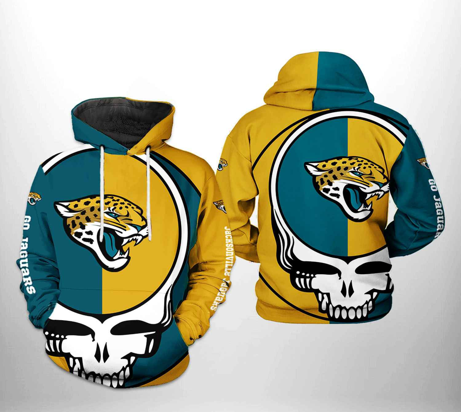 NFL Jacksonville Jaguars NFL Grateful Dead Hoodie  Zip Hoodie