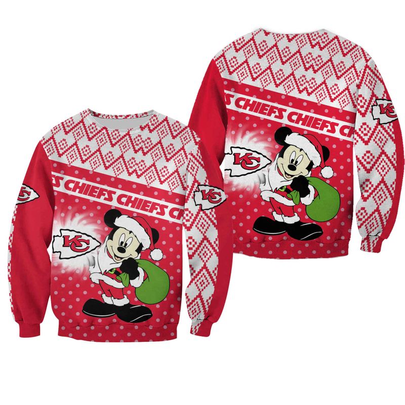 NFL Kansas City Chiefs Christmas Mickey Hoodie