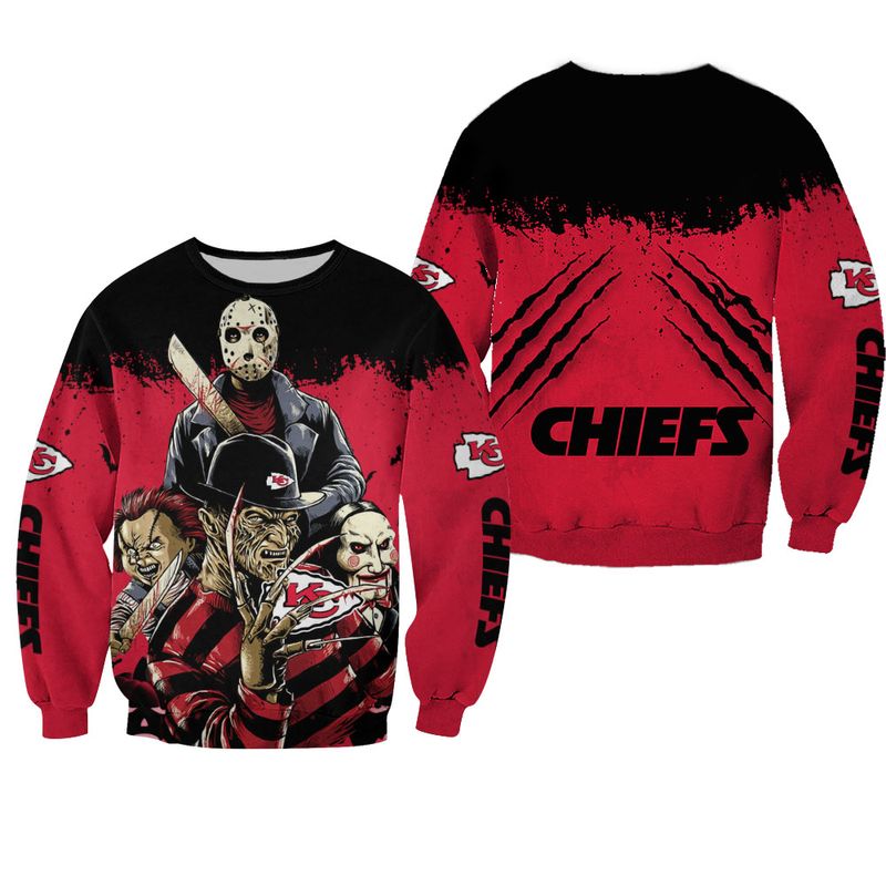 NFL Kansas City Chiefs feat Horror Movie Halloween Hoodie Version 133