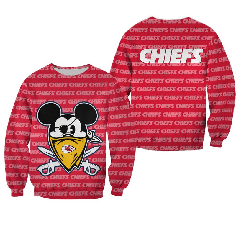 NFL Kansas City Chiefs Halloween Evil Mickey Limited Edition Sweatshirt Hoodie Zipped Hoodie