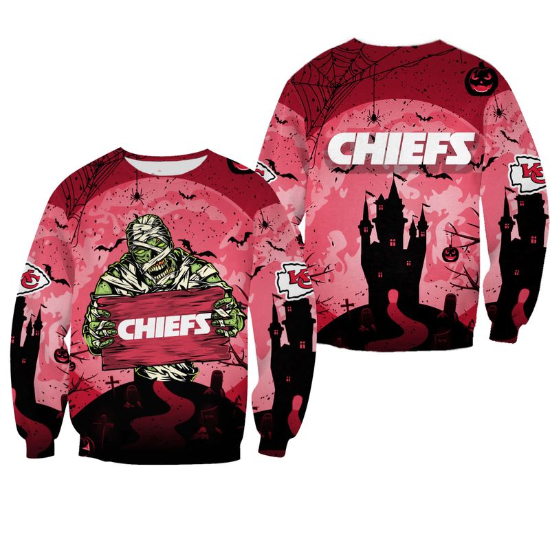 NFL Kansas City Chiefs Halloween Mummy Limited Edition Sweatshirt Hoodie Zipped Hoodie