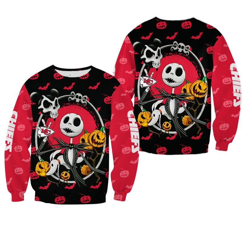 NFL Kansas City Chiefs Jack Skellington Halloween Limited Edition Sweatshirt Hoodie Zipped Hoodie Version 158