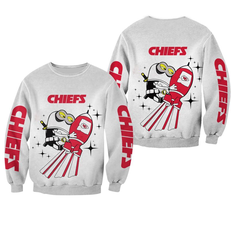 NFL Kansas City Chiefs Minions Limited Edition Sweatshirt Hoodie Zipped Hoodie